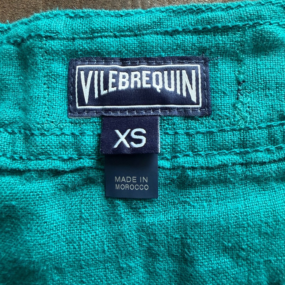Vilebrequin Men’s Turquoise 100% Linen Regular-Fit Casual Pants XS 28x31 $259 - Picture 5 of 10